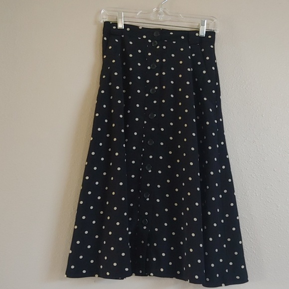 Forever 21 Dresses & Skirts - Aline polka dot midi skirt